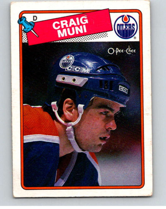 1988-89 O-Pee-Chee #236 Craig Muni  Edmonton Oilers  V53731 Image 1