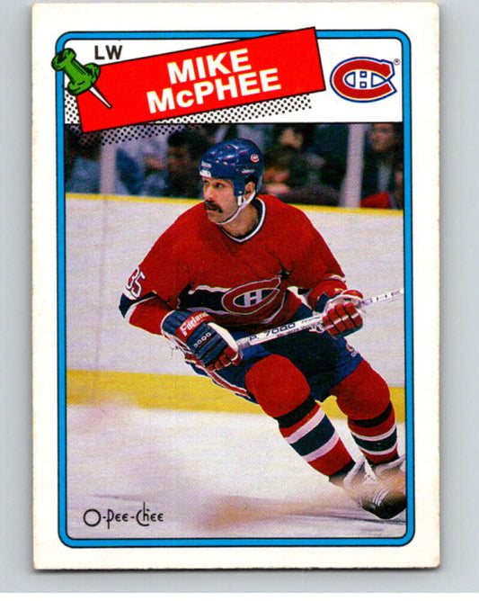 1988-89 O-Pee-Chee #237 Mike McPhee  Montreal Canadiens  V53733 Image 1