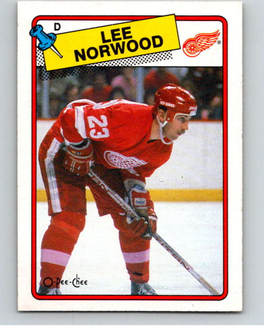1988-89 O-Pee-Chee #240 Lee Norwood  RC Rookie Detroit Red Wings  V53737 Image 1
