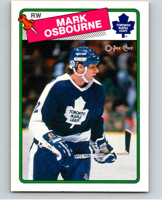 1988-89 O-Pee-Chee #241 Mark Osborne UER  Toronto Maple Leafs  V53741 Image 1