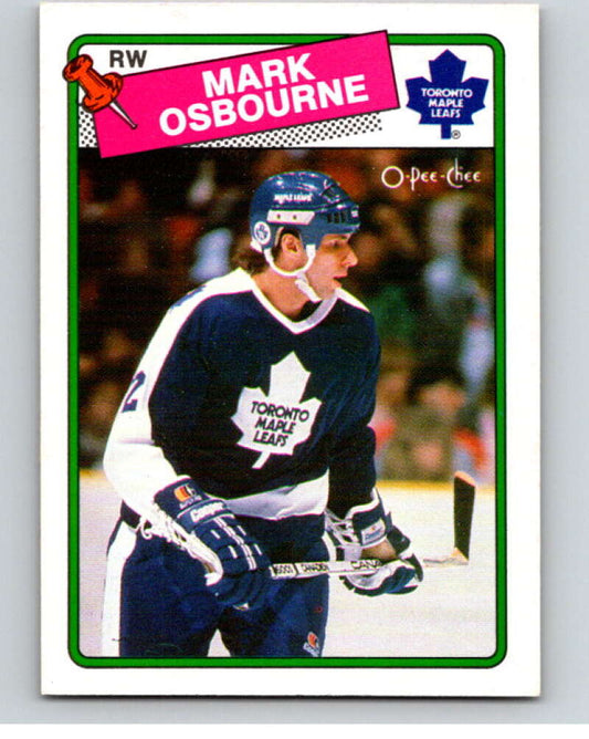 1988-89 O-Pee-Chee #241 Mark Osborne UER  Toronto Maple Leafs  V53742 Image 1