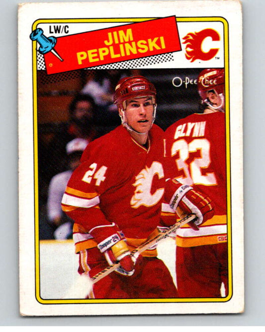 1988-89 O-Pee-Chee #243 Jim Peplinski  Calgary Flames  V53748 Image 1