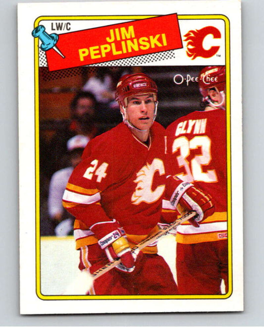 1988-89 O-Pee-Chee #243 Jim Peplinski  Calgary Flames  V53749 Image 1