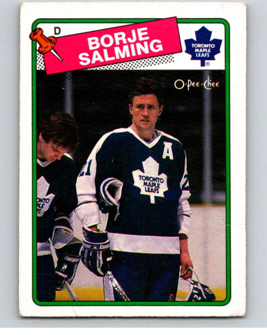 1988-89 O-Pee-Chee #247 Borje Salming  Toronto Maple Leafs  V53760 Image 1
