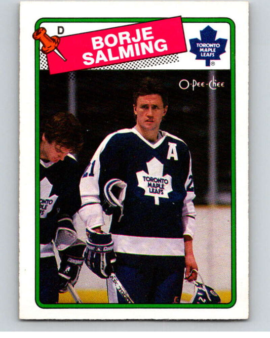 1988-89 O-Pee-Chee #247 Borje Salming  Toronto Maple Leafs  V53761 Image 1