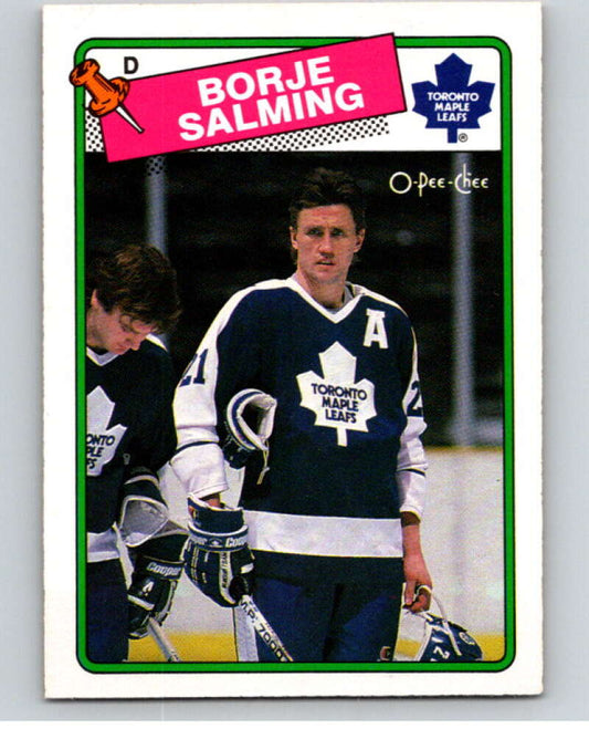 1988-89 O-Pee-Chee #247 Borje Salming  Toronto Maple Leafs  V53762 Image 1