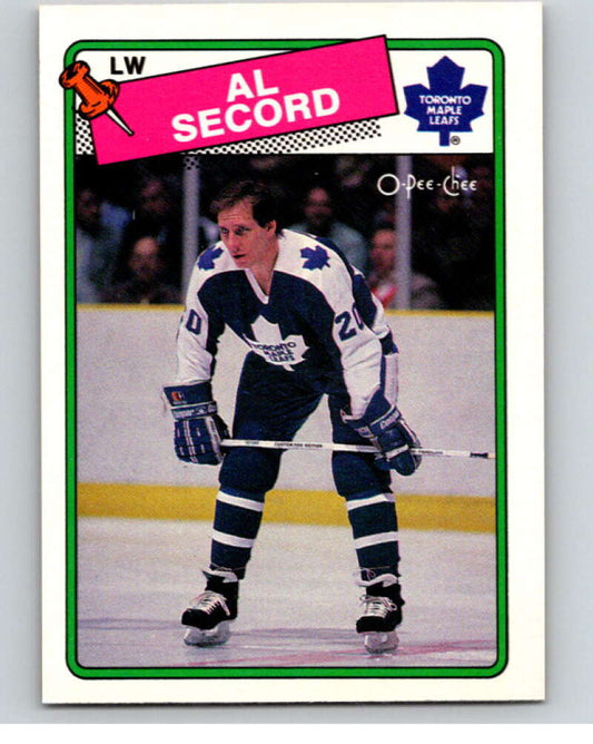 1988-89 O-Pee-Chee #249 Al Secord  Toronto Maple Leafs  V53768 Image 1