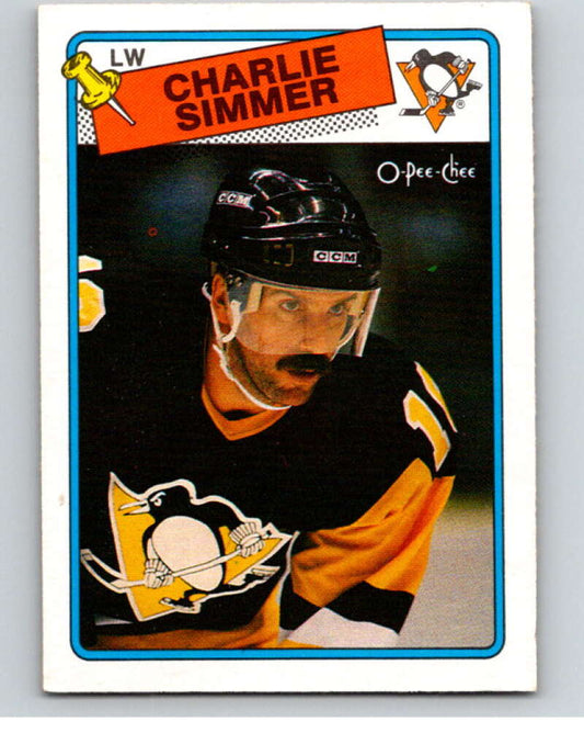 1988-89 O-Pee-Chee #250 Charlie Simmer  Pittsburgh Penguins  V53771 Image 1