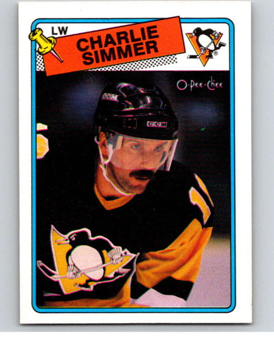 1988-89 O-Pee-Chee #250 Charlie Simmer  Pittsburgh Penguins  V53773 Image 1