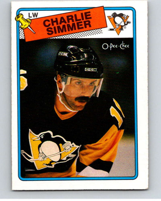 1988-89 O-Pee-Chee #250 Charlie Simmer  Pittsburgh Penguins  V53775 Image 1