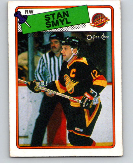 1988-89 O-Pee-Chee #253 Stan Smyl  Vancouver Canucks  V53781 Image 1