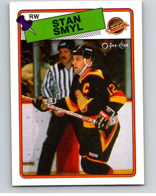 1988-89 O-Pee-Chee #253 Stan Smyl  Vancouver Canucks  V53783 Image 1
