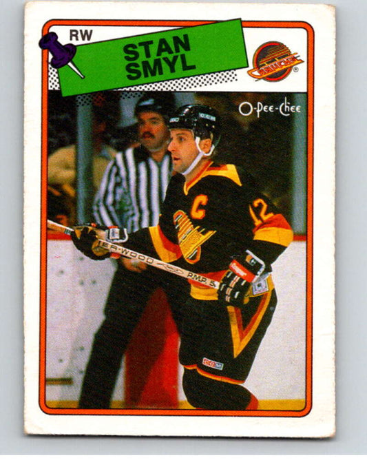 1988-89 O-Pee-Chee #253 Stan Smyl  Vancouver Canucks  V53784 Image 1