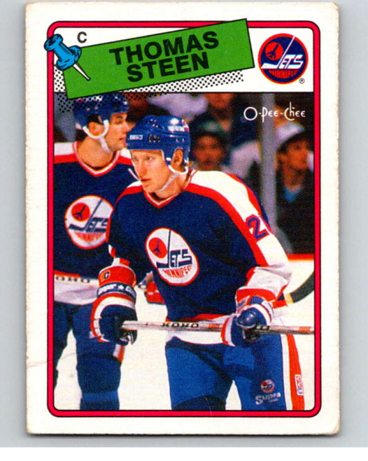 1988-89 O-Pee-Chee #254 Thomas Steen  Winnipeg Jets  V53786 Image 1