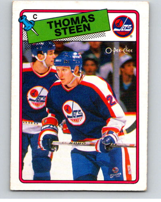 1988-89 O-Pee-Chee #254 Thomas Steen  Winnipeg Jets  V53787 Image 1