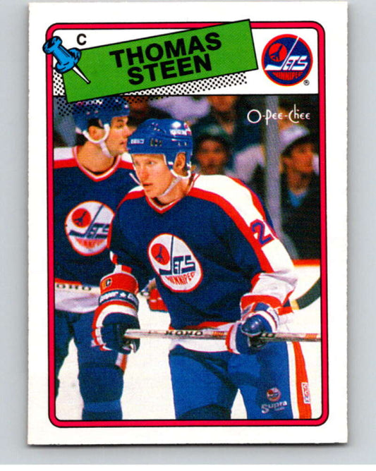 1988-89 O-Pee-Chee #254 Thomas Steen  Winnipeg Jets  V53788 Image 1