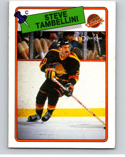 1988-89 O-Pee-Chee #258 Steve Tambellini  Vancouver Canucks  V53794 Image 1