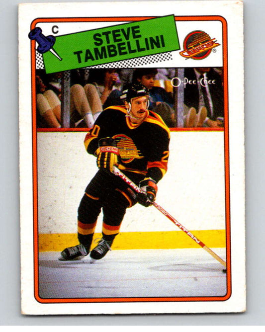 1988-89 O-Pee-Chee #258 Steve Tambellini  Vancouver Canucks  V53795 Image 1