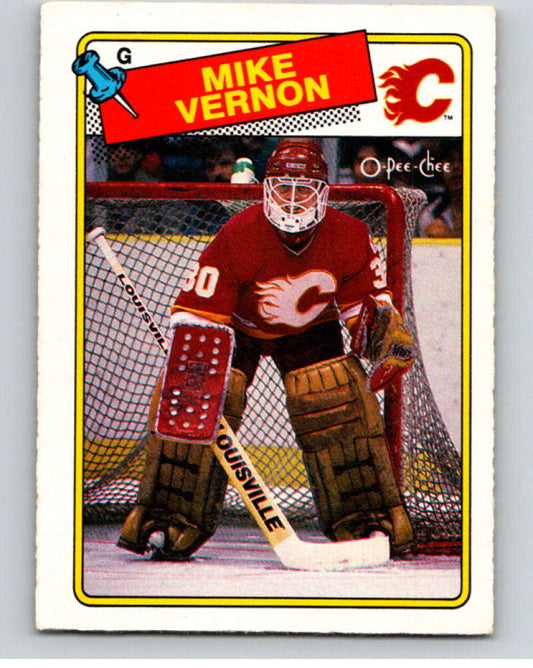 1988-89 O-Pee-Chee #261 Mike Vernon  Calgary Flames  V53800 Image 1