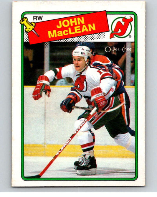 1988-89 O-Pee-Chee #10 John MacLean  New Jersey Devils  V53808 Image 1