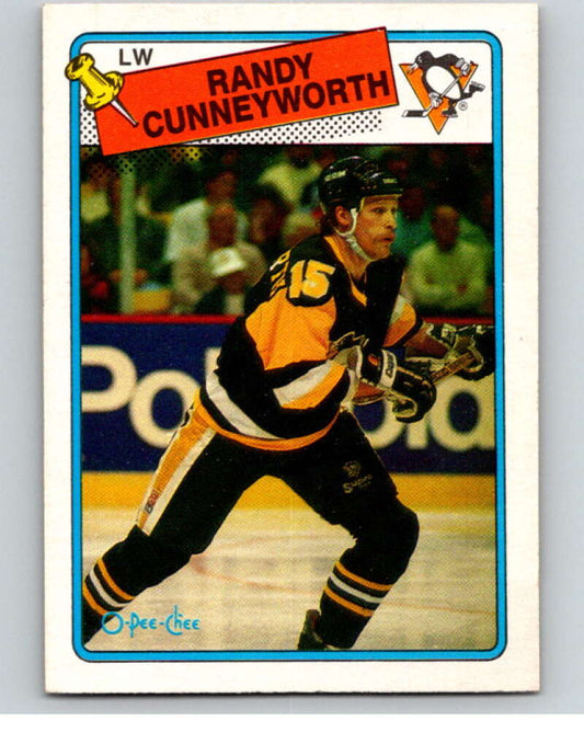 1988-89 O-Pee-Chee #19 Randy Cunneyworth  Pittsburgh Penguins  V53812 Image 1