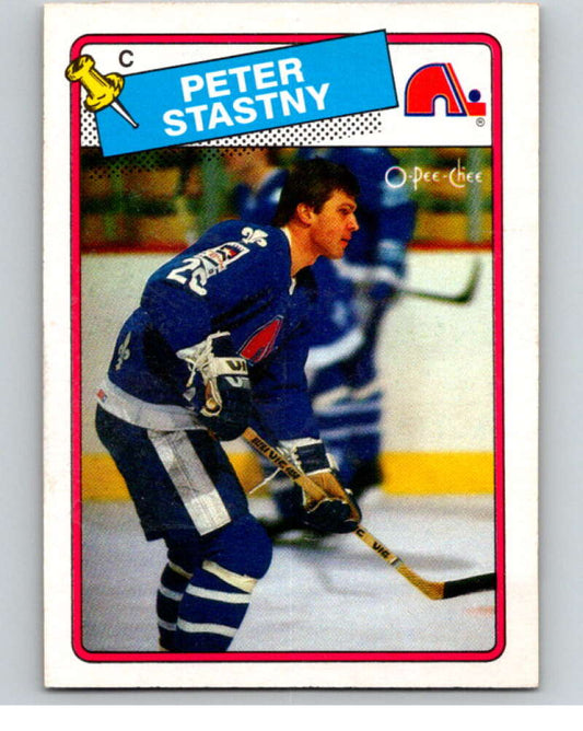 1988-89 O-Pee-Chee #22 Peter Stastny  Quebec Nordiques  V53815 Image 1