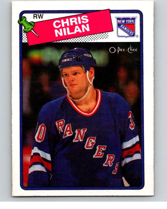 1988-89 O-Pee-Chee #31 Chris Nilan  New York Rangers  V53820 Image 1
