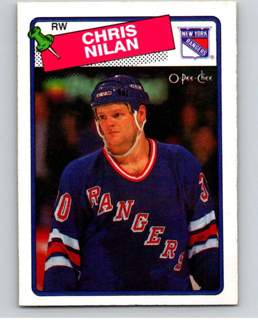 1988-89 O-Pee-Chee #31 Chris Nilan  New York Rangers  V53821 Image 1