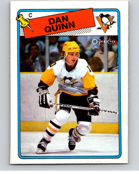 1988-89 O-Pee-Chee #41 Dan Quinn  Pittsburgh Penguins  V53825 Image 1
