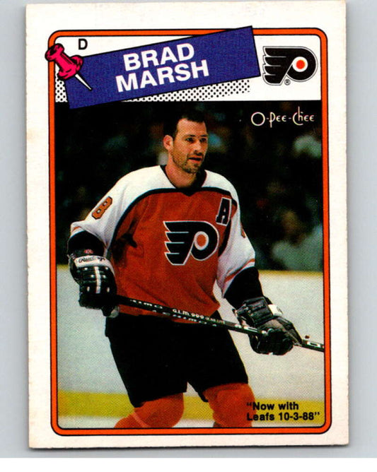 1988-89 O-Pee-Chee #64 Brad Marsh  Philadelphia Flyers  V53840 Image 1