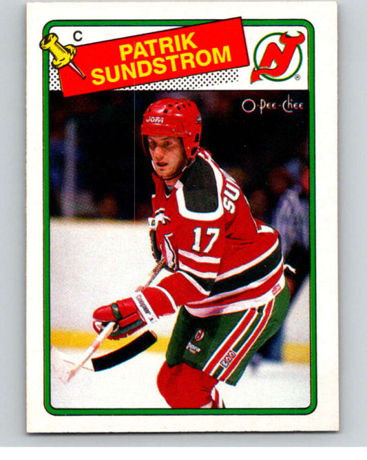 1988-89 O-Pee-Chee #67 Patrik Sundstrom  New Jersey Devils  V53841 Image 1