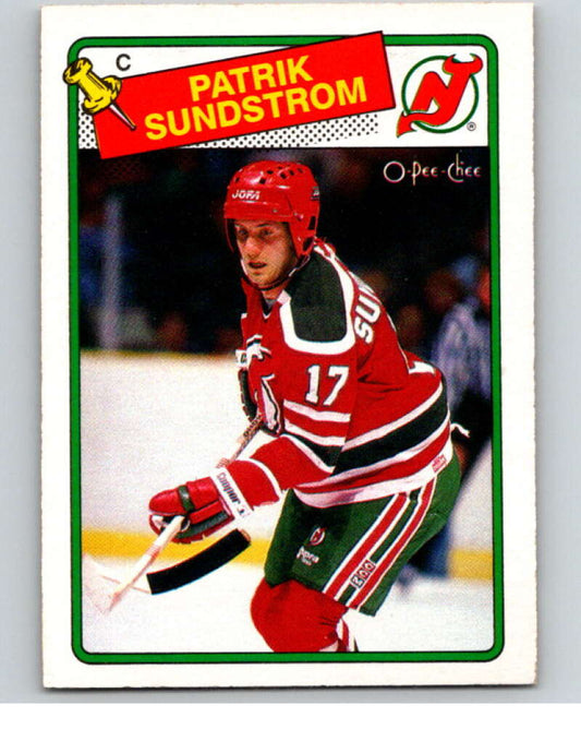1988-89 O-Pee-Chee #67 Patrik Sundstrom  New Jersey Devils  V53842 Image 1