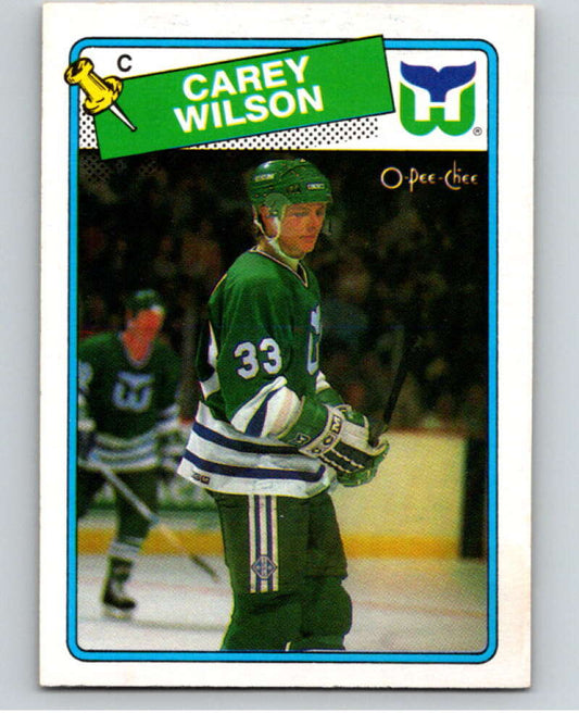 1988-89 O-Pee-Chee #75 Carey Wilson  Hartford Whalers  V53847 Image 1