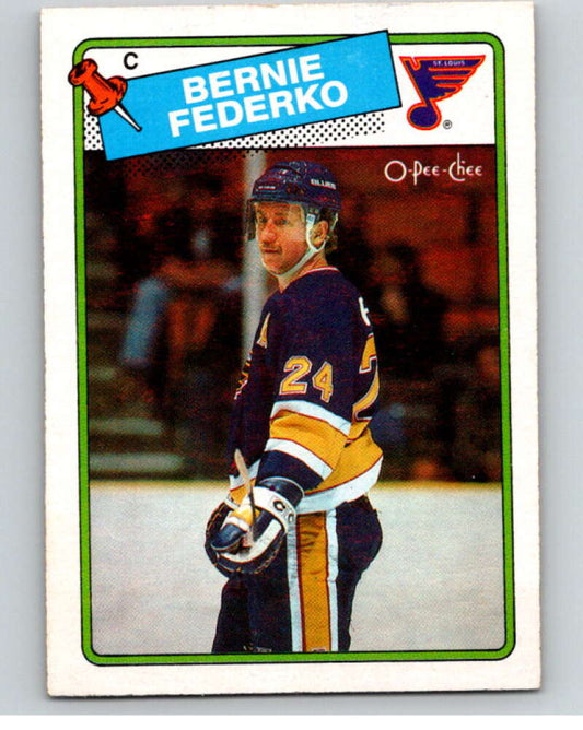 1988-89 O-Pee-Chee #81 Bernie Federko  St. Louis Blues  V53852 Image 1