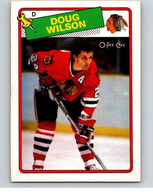 1988-89 O-Pee-Chee #89 Doug Wilson  Chicago Blackhawks  V53859 Image 1