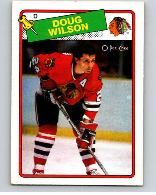1988-89 O-Pee-Chee #89 Doug Wilson  Chicago Blackhawks  V53860 Image 1