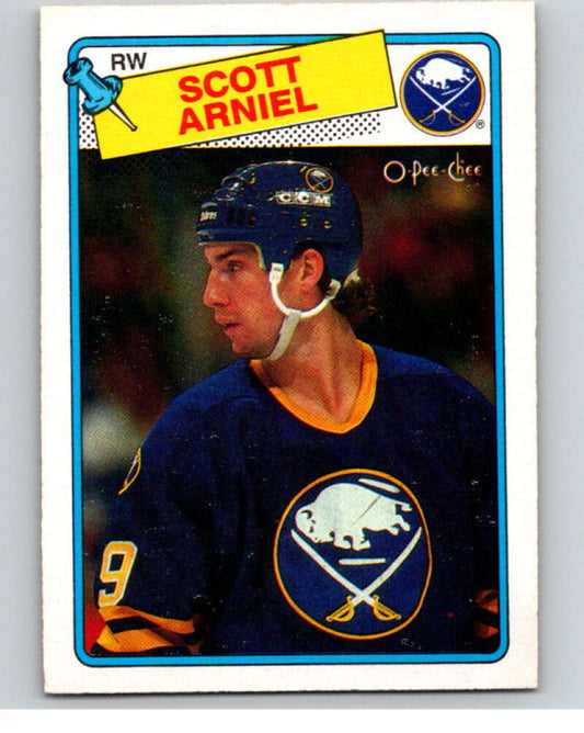 1988-89 O-Pee-Chee #90 Scott Arniel  Buffalo Sabres  V53861 Image 1