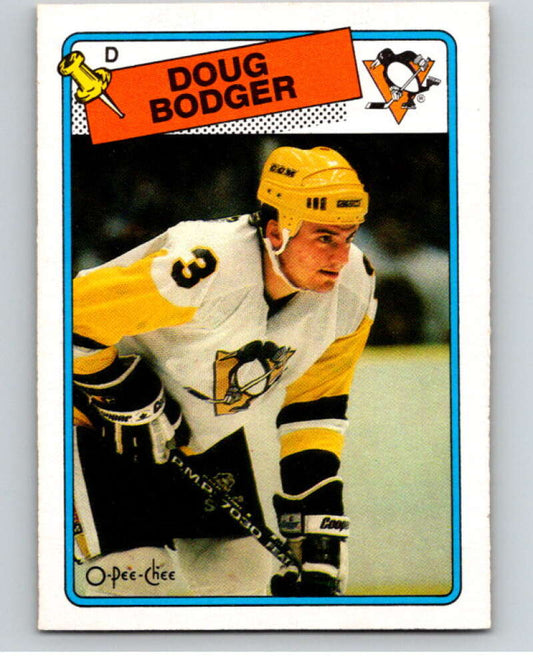 1988-89 O-Pee-Chee #96 Doug Bodger  Pittsburgh Penguins  V53867 Image 1