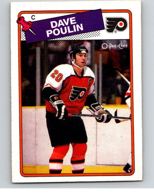 1988-89 O-Pee-Chee #100 Dave Poulin  Philadelphia Flyers  V53870 Image 1