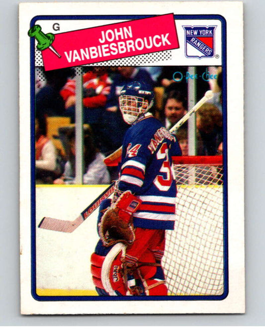 1988-89 O-Pee-Chee #102 John Vanbiesbrouck  New York Rangers  V53871 Image 1