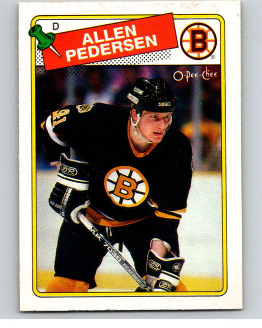 1988-89 O-Pee-Chee #103 Allen Pedersen  Boston Bruins  V53872 Image 1