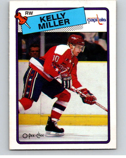 1988-89 O-Pee-Chee #130 Kelly Miller  Washington Capitals  V53887 Image 1