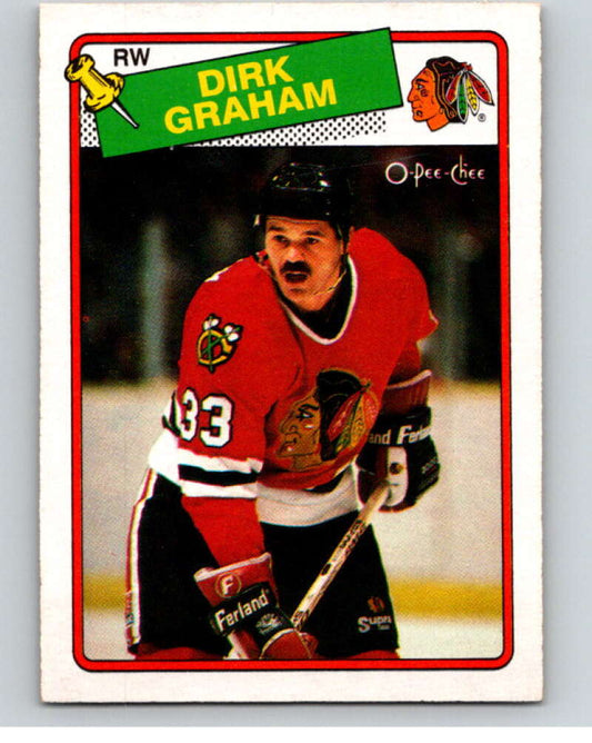 1988-89 O-Pee-Chee #135 Dirk Graham  Chicago Blackhawks  V53888 Image 1