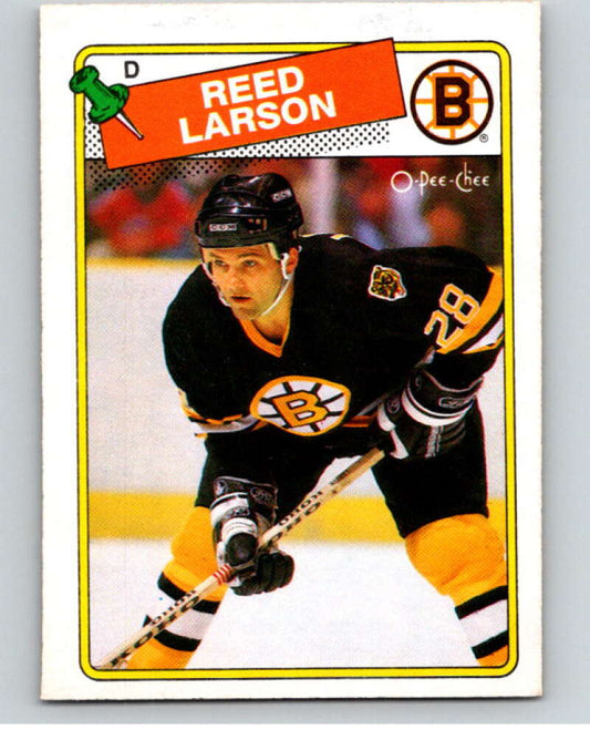 1988-89 O-Pee-Chee #145 Reed Larson  Boston Bruins  V53895 Image 1