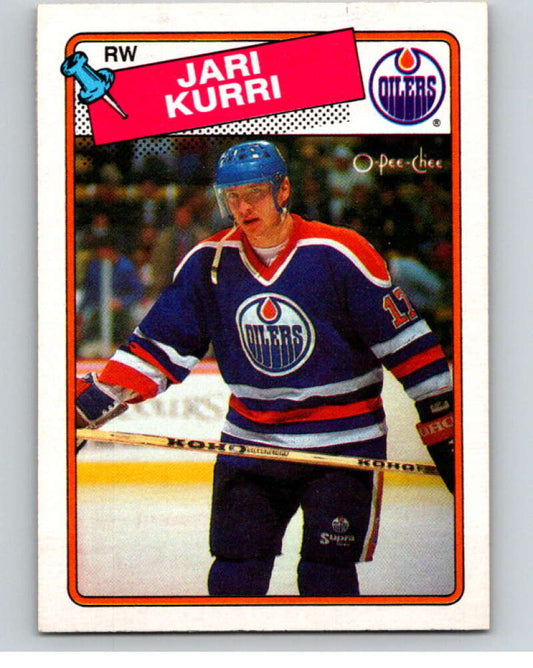 1988-89 O-Pee-Chee #147 Jari Kurri  Edmonton Oilers  V53898 Image 1