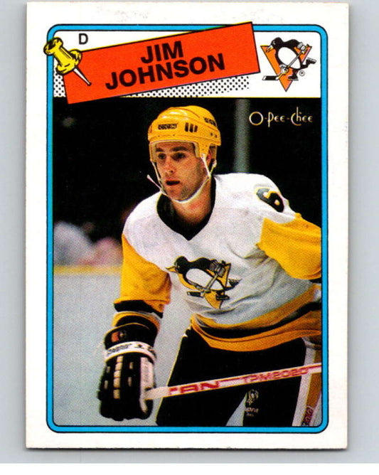 1988-89 O-Pee-Chee #148 Jim Johnson  Pittsburgh Penguins  V53899 Image 1