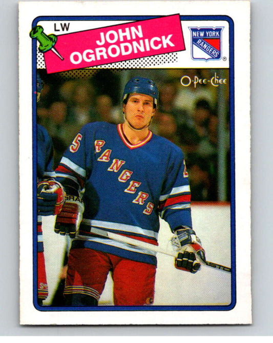 1988-89 O-Pee-Chee #153 John Ogrodnick  New York Rangers  V53903 Image 1