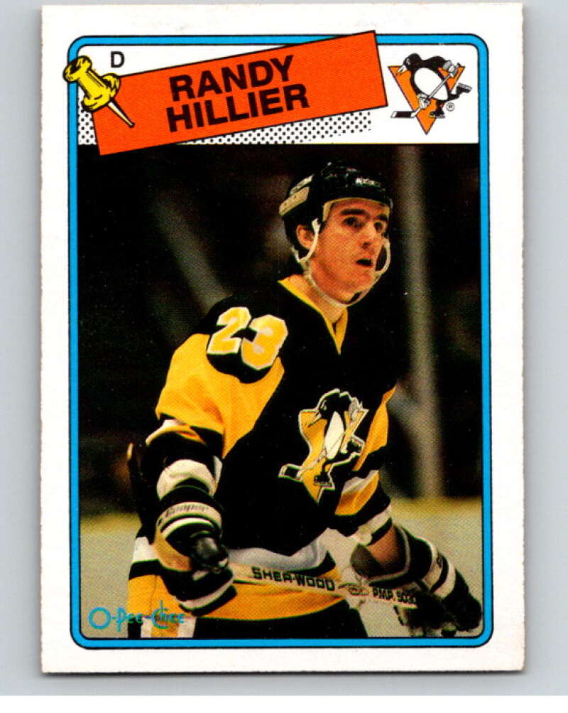 1988-89 O-Pee-Chee #158 Randy Hillier  Pittsburgh Penguins  V53906 Image 1