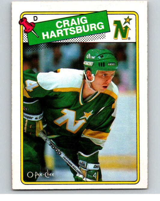1988-89 O-Pee-Chee #159 Craig Hartsburg  Minnesota North Stars  V53907 Image 1