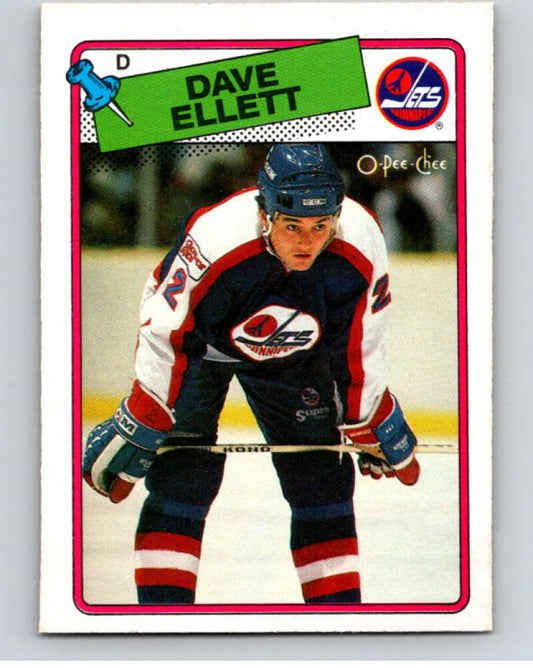 1988-89 O-Pee-Chee #167 Dave Ellett  Winnipeg Jets  V53911 Image 1